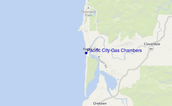 mapa de ubicación de Pacific City-Gas Chambers
