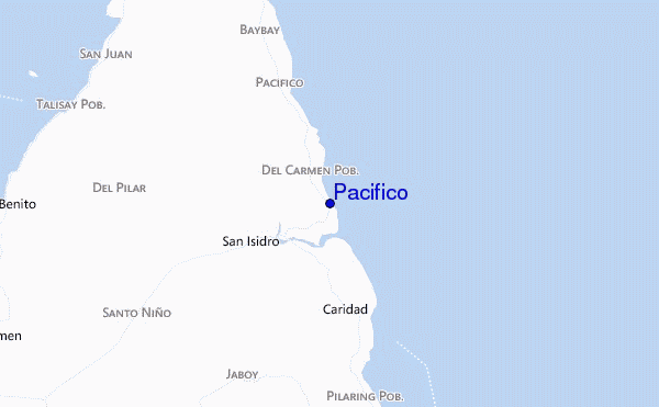 mapa de ubicación de Pacifico