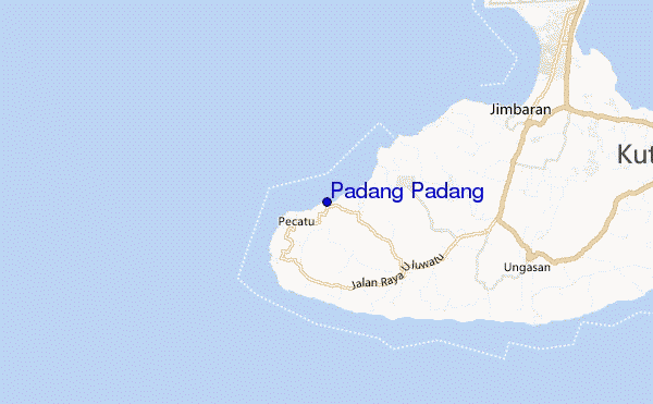 mapa de ubicación de Padang Padang