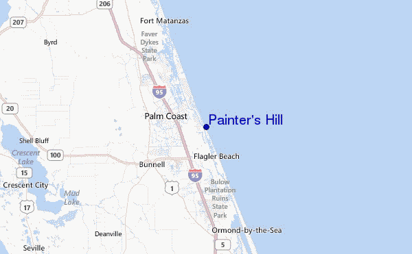 Painter s Hill Location Map