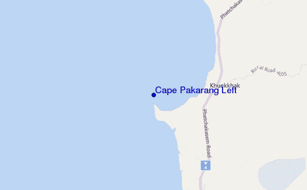 mapa de ubicación de Cape Pakarang Left