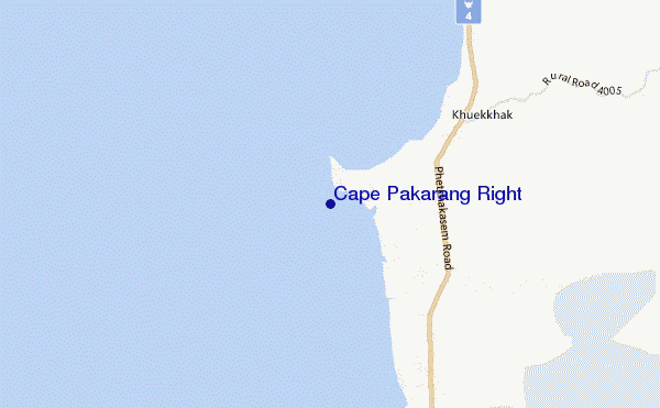 mapa de ubicación de Cape Pakarang Right