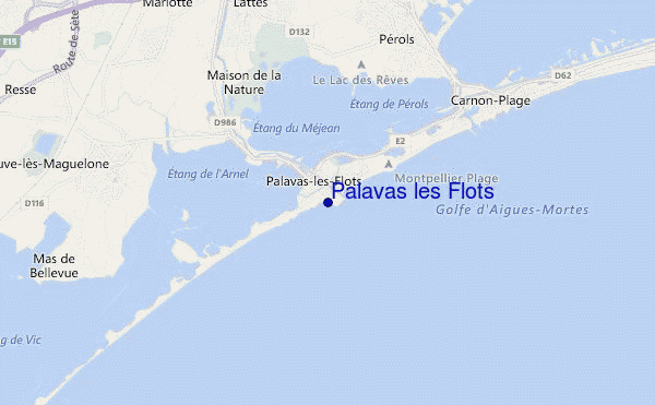 mapa de ubicación de Palavas les Flots