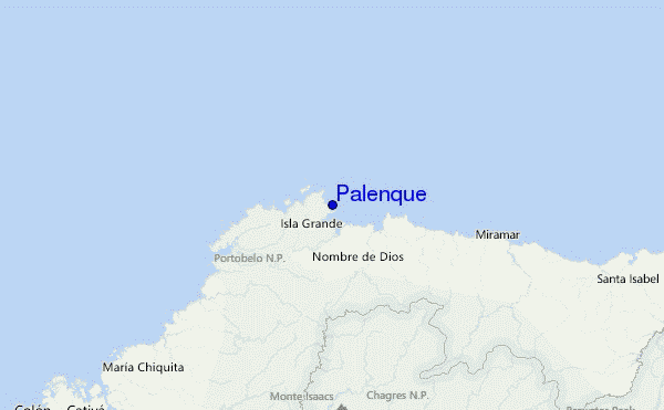 Palenque Location Map