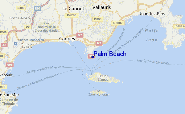 mapa de ubicación de Palm Beach