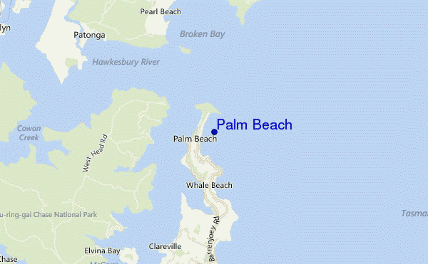 mapa de ubicación de Palm Beach