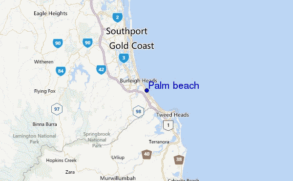 Palm beach Location Map