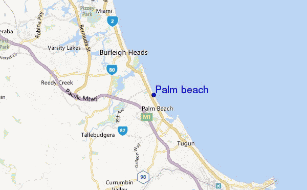mapa de ubicación de Palm beach