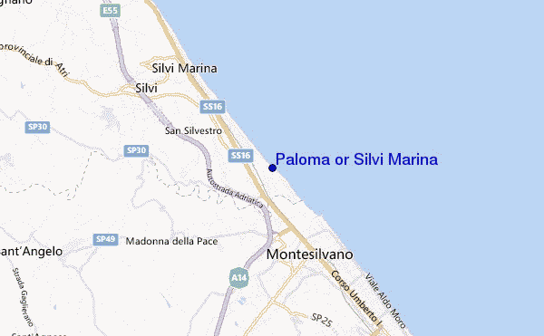 mapa de ubicación de Paloma or Silvi Marina