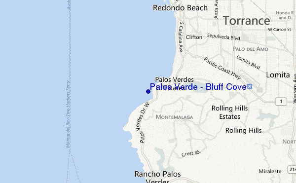 mapa de ubicación de Palos Verde - Bluff Cove