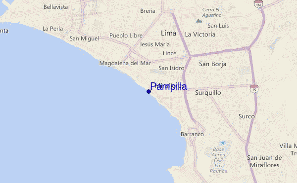 mapa de ubicación de Pampilla