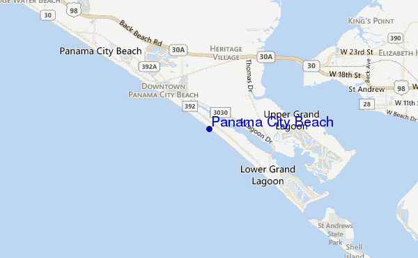 mapa de ubicación de Panama City Beach