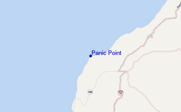 mapa de ubicación de Panic Point