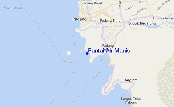 mapa de ubicación de Pantai Air Manis
