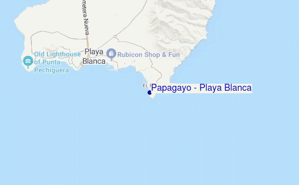 mapa de ubicación de Papagayo - Playa Blanca