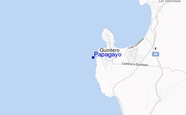 mapa de ubicación de Papagayo