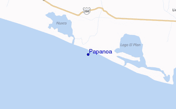 mapa de ubicación de Papanoa