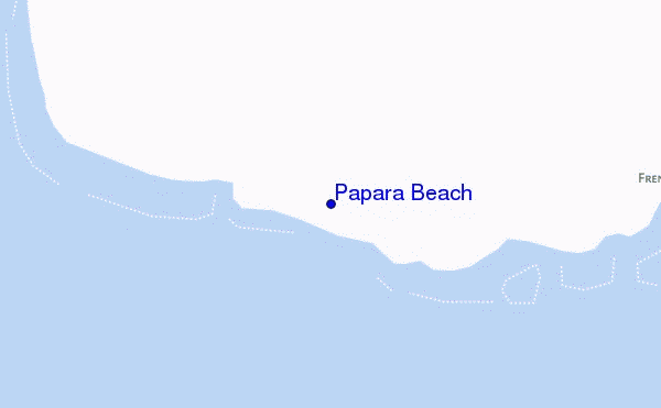 mapa de ubicación de Papara Beach