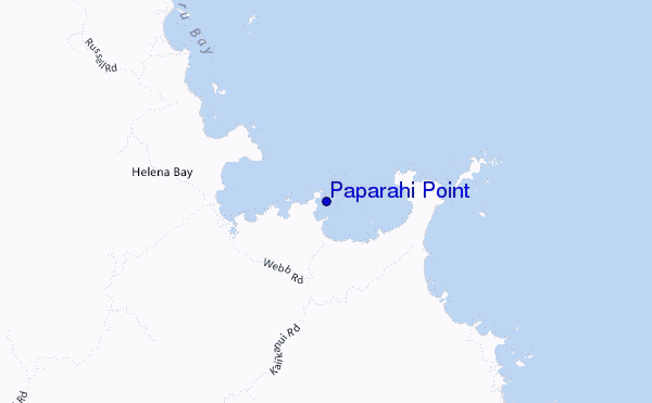 mapa de ubicación de Paparahi Point