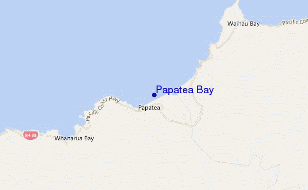 mapa de ubicación de Papatea Bay