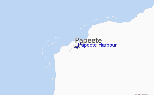 mapa de ubicación de Papeete Harbour