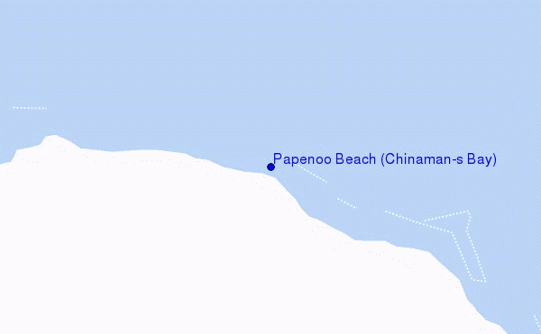 mapa de ubicación de Papenoo Beach (Chinaman's Bay)
