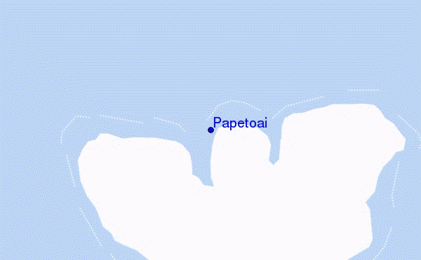 mapa de ubicación de Papetoai