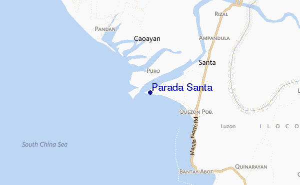 mapa de ubicación de Parada Santa