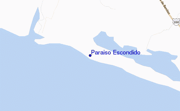 mapa de ubicación de Paraiso Escondido