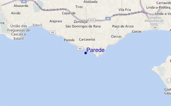 mapa de ubicación de Parede