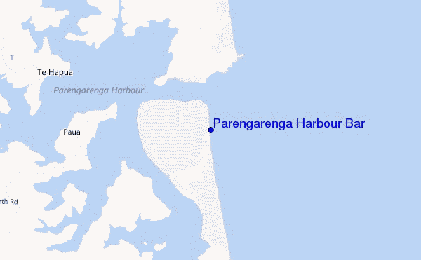mapa de ubicación de Parengarenga Harbour Bar