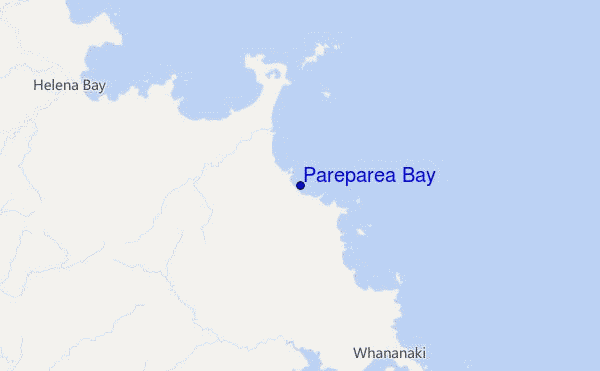 mapa de ubicación de Pareparea Bay
