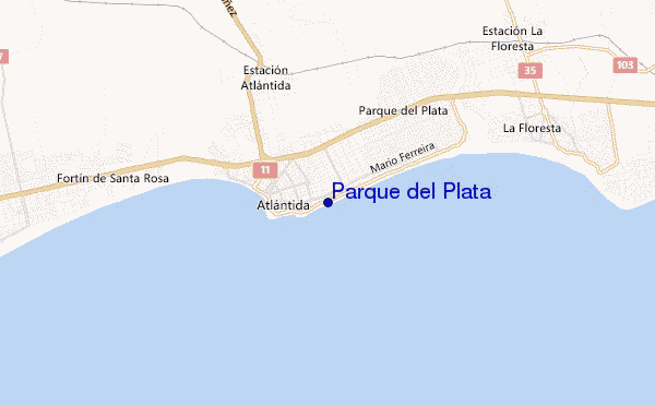 mapa de ubicación de Parque del Plata