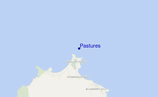 mapa de ubicación de Pastures