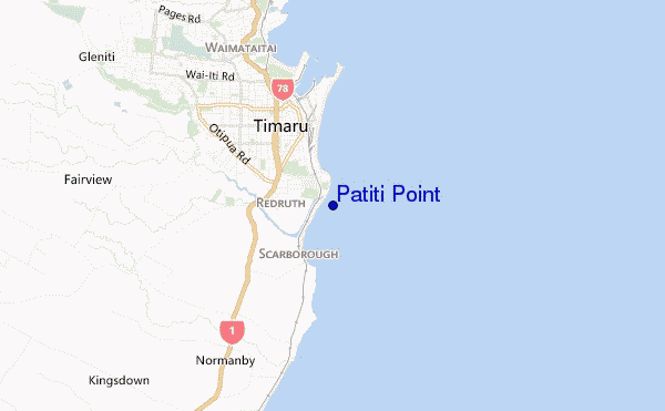 mapa de ubicación de Patiti Point