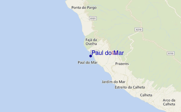 mapa de ubicación de Paul do Mar