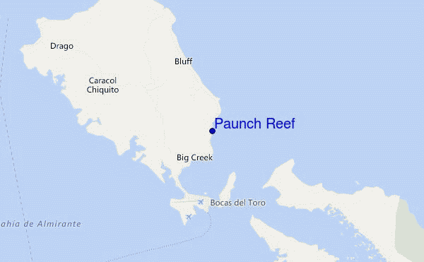 mapa de ubicación de Paunch Reef