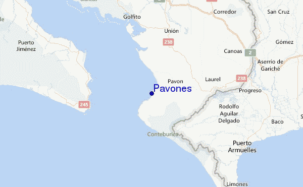 Pavones Location Map