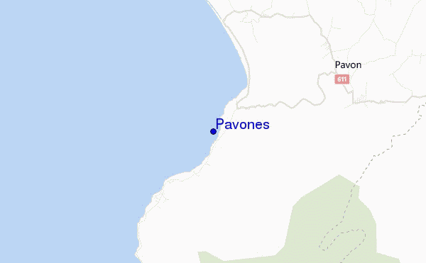 mapa de ubicación de Pavones