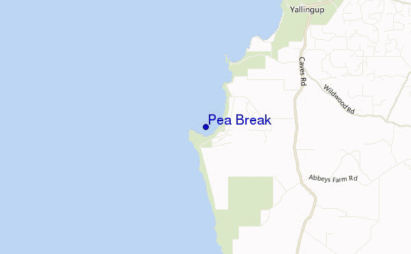mapa de ubicación de Pea Break