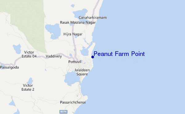 mapa de ubicación de Peanut Farm Point