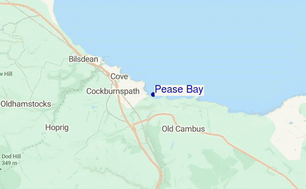 mapa de ubicación de Pease Bay