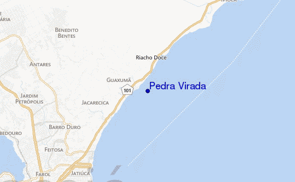mapa de ubicación de Pedra Virada
