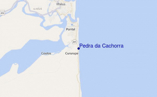 mapa de ubicación de Pedra da Cachorra