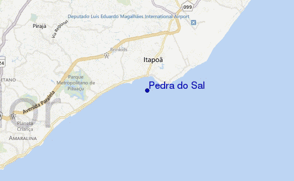 mapa de ubicación de Pedra do Sal