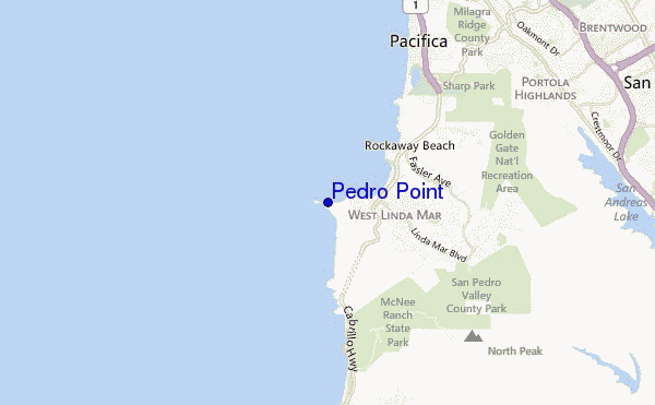 mapa de ubicación de Pedro Point