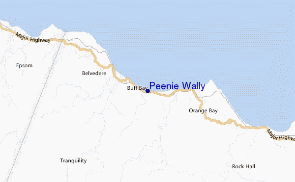mapa de ubicación de Peenie Wally