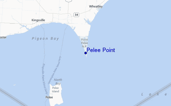 Pelee Point Location Map