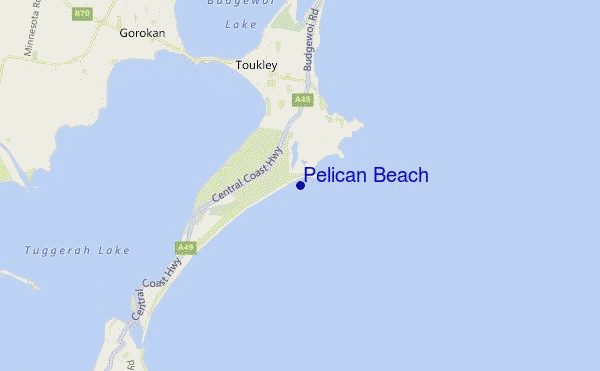mapa de ubicación de Pelican Beach