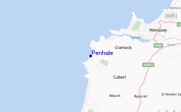 mapa de ubicación de Penhale